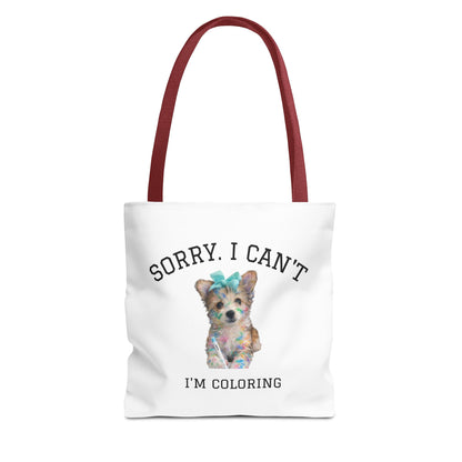 Sorry I Can't, I'm Coloring Tote
